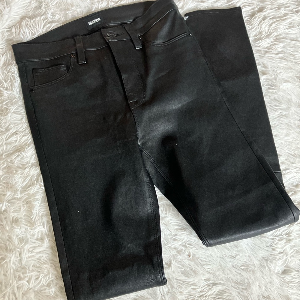 Hudson super skinny 100% lamb leather Barbara pants sz 26